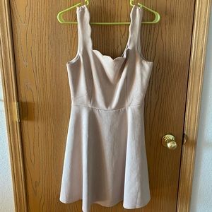 Camel Suede Fit and Flare